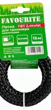 Леска для триммера Favourite FBT 2,4 twist квадрат (2,4*15м)